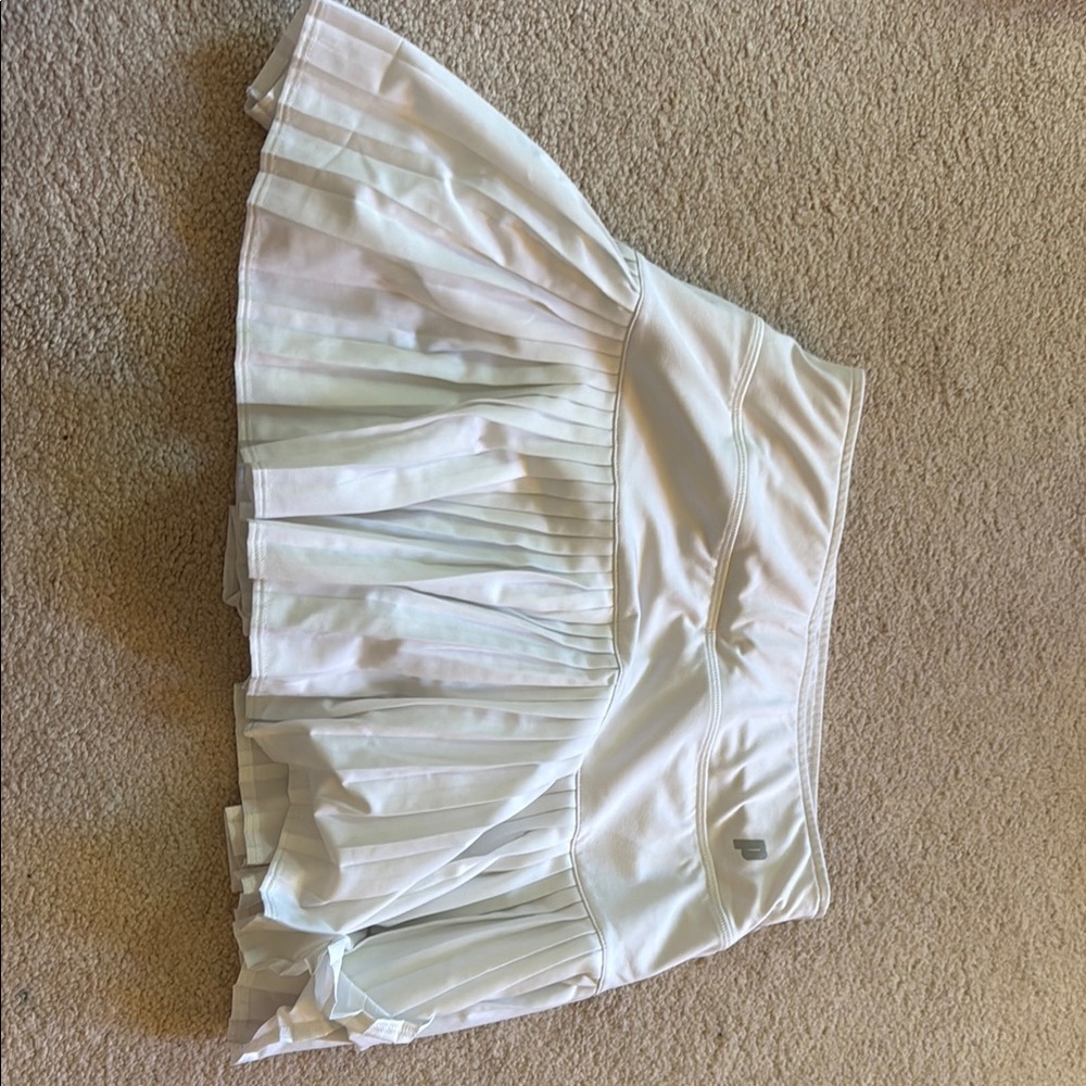 Prince White Pleated Skirt